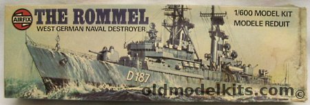 Airfix 1/600 The Rommel West German Naval Destroyer, 022020 plastic model kit